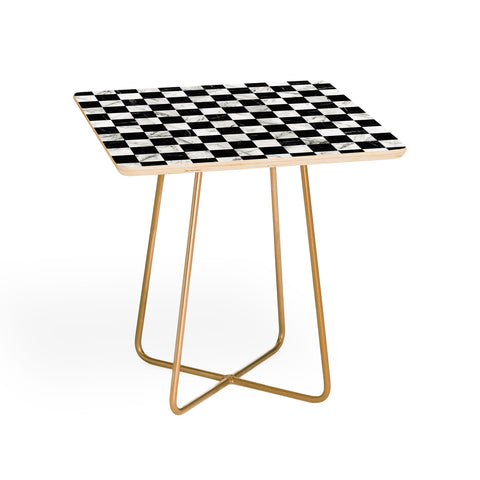 Zoltan Ratko Marble Checkerboard Pattern Side Table