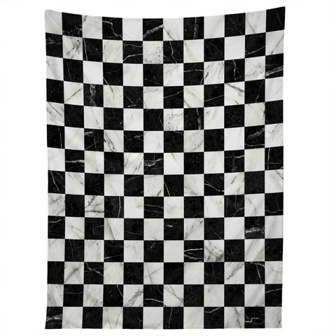 Zoltan Ratko Marble Checkerboard Pattern Tapestry