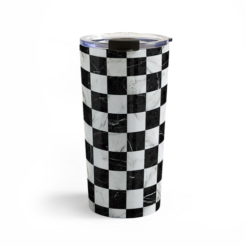 Zoltan Ratko Marble Checkerboard Pattern Travel Mug