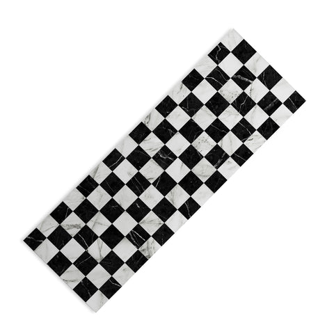 Zoltan Ratko Marble Checkerboard Pattern Yoga Mat