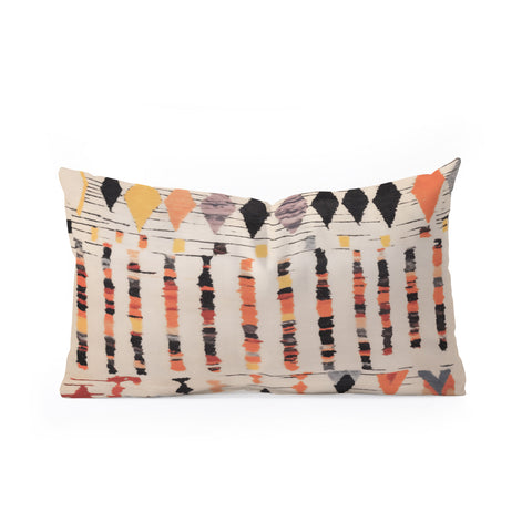 Zoltan Ratko Moroccan Berber Rug Design No4 Oblong Throw Pillow