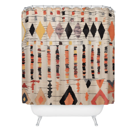 Zoltan Ratko Moroccan Berber Rug Design No4 Shower Curtain