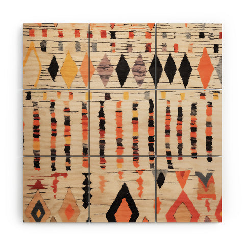 Zoltan Ratko Moroccan Berber Rug Design No4 Wood Wall Mural