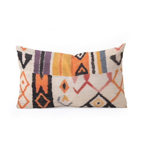 Zoltan Ratko Moroccan Berber Rug Design No5 Oblong Throw Pillow