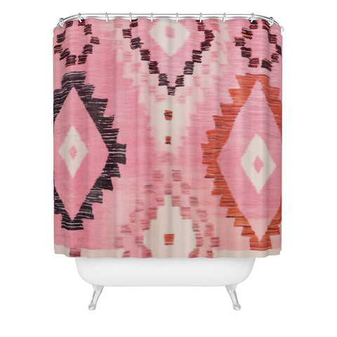 Zoltan Ratko Moroccan Berber Rug Design No6 Shower Curtain