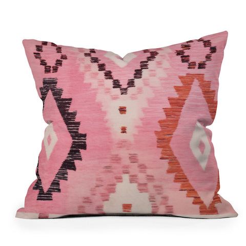 Zoltan Ratko Moroccan Berber Rug Design No6 Throw Pillow