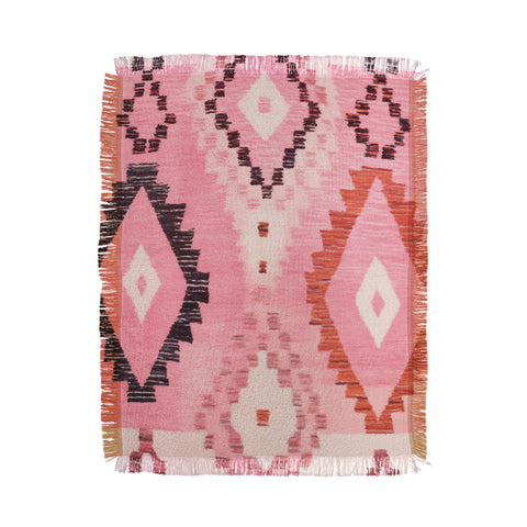 Zoltan Ratko Moroccan Berber Rug Design No6 Throw Blanket