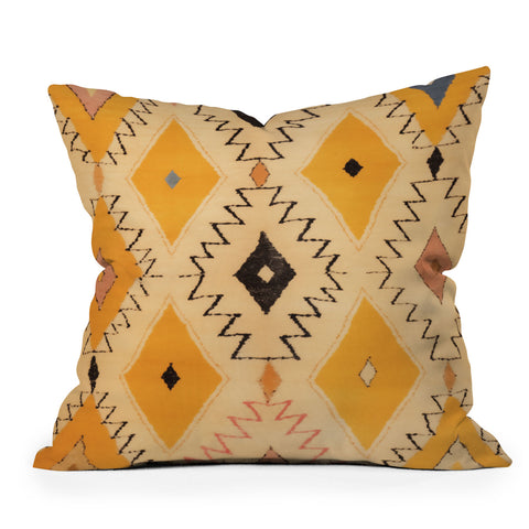 Zoltan Ratko Moroccan Berber Rug Design No7 Throw Pillow