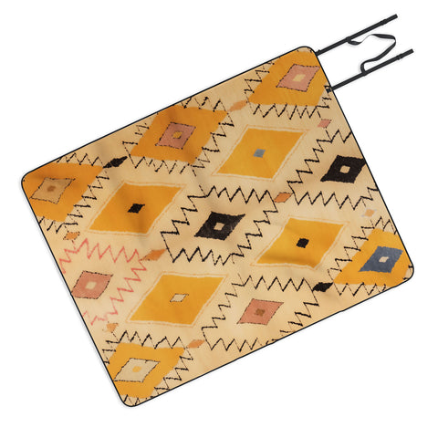Zoltan Ratko Moroccan Berber Rug Design No7 Picnic Blanket