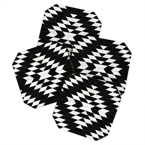 Zoltan Ratko Urban Tribal Pattern No14 Aztec Coaster Set