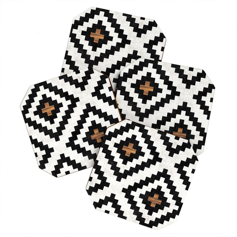 Zoltan Ratko Urban Tribal Pattern No16 Aztec Coaster Set