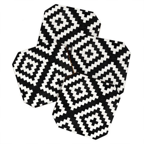 Zoltan Ratko Urban Tribal Pattern No17 Aztec Coaster Set