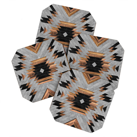Zoltan Ratko Urban Tribal Pattern No6 Coaster Set