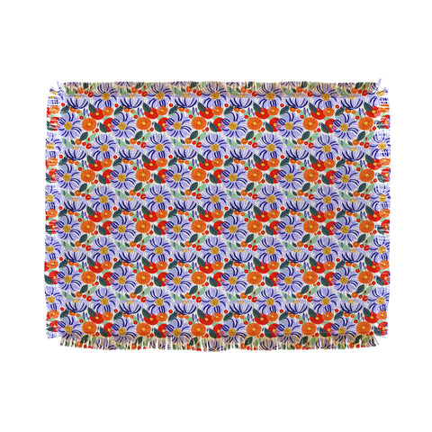 83 Oranges Alia Throw Blanket