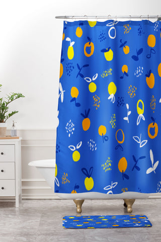 83 Oranges Always Summer In Good Company Shower Curtain And Mat