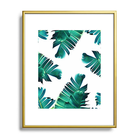 83 Oranges Banana Leaf Crush Metal Framed Art Print