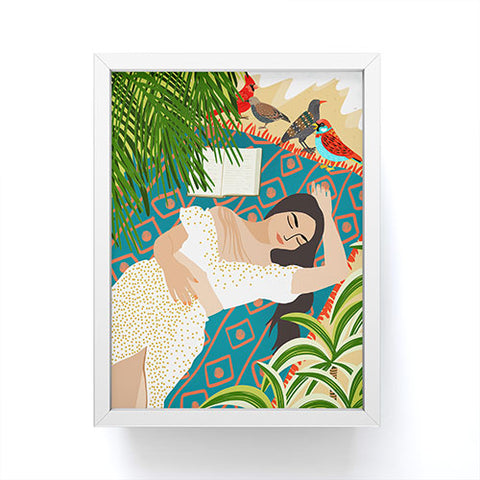 83 Oranges Beach Read Sleep Repeat Framed Mini Art Print