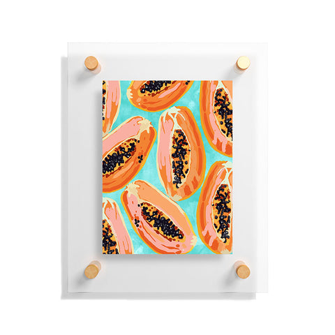 83 Oranges Big Papaya Watercolor Painting Floating Acrylic Print