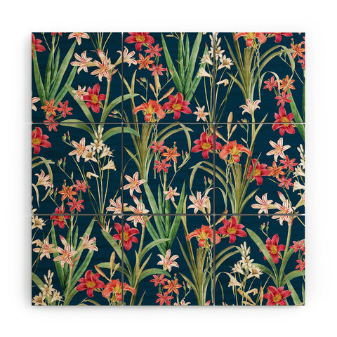 83 Oranges Blossom Botanical Wood Wall Mural