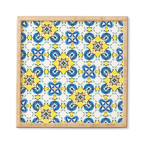 83 Oranges Blue and Yellow Tribal Framed Wall Art