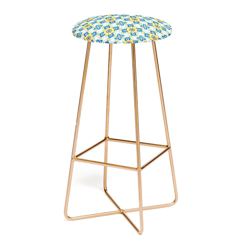 83 Oranges Blue and Yellow Tribal Bar Stool
