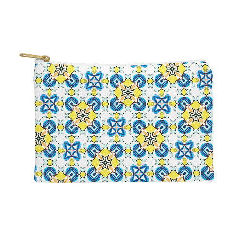 83 Oranges Blue and Yellow Tribal Pouch