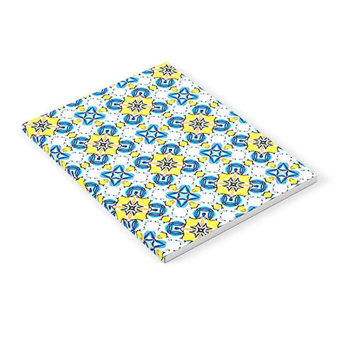 83 Oranges Blue and Yellow Tribal Notebook