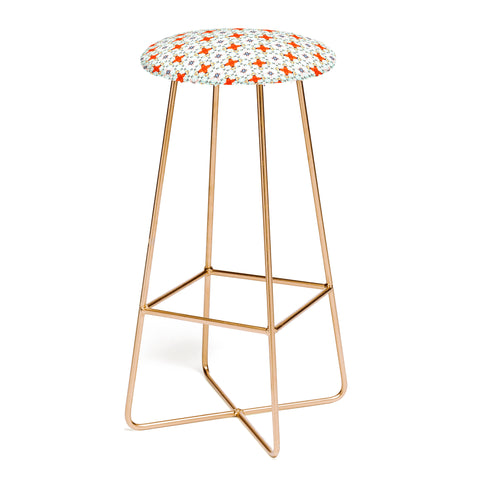 83 Oranges Blue Mint and Red Pop Bar Stool