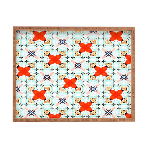 83 Oranges Blue Mint and Red Pop Rectangular Tray