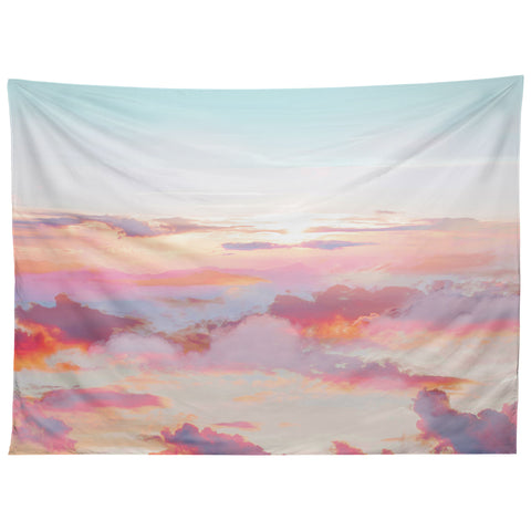 83 Oranges Blush Clouds Tapestry