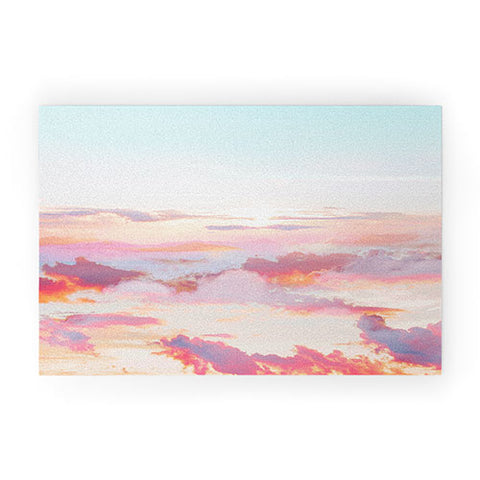83 Oranges Blush Clouds Welcome Mat