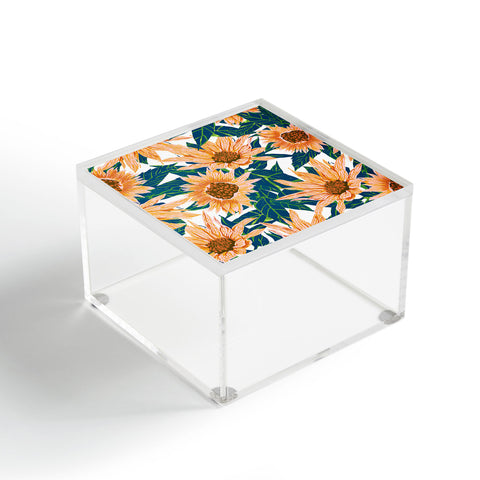 83 Oranges Blush Sunflowers Acrylic Box