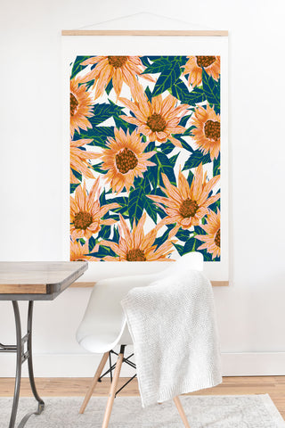 83 Oranges Blush Sunflowers Art Print And Hanger