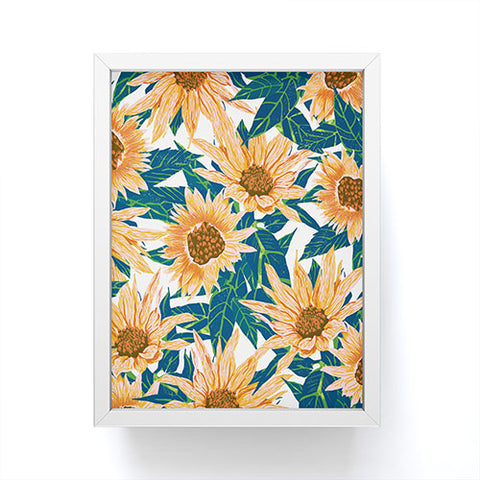 83 Oranges Blush Sunflowers Framed Mini Art Print