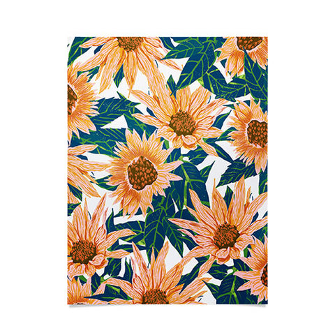 83 Oranges Blush Sunflowers Poster