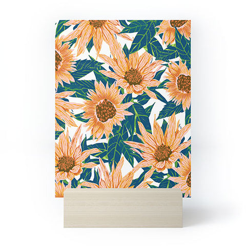 83 Oranges Blush Sunflowers Mini Art Print