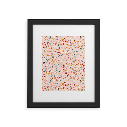 83 Oranges Blush Terrazzo Framed Art Print