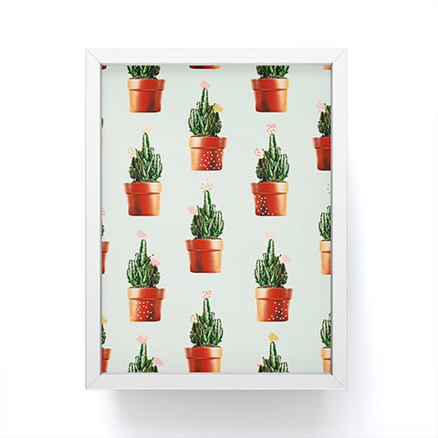 83 Oranges Cactus Pots Framed Mini Art Print