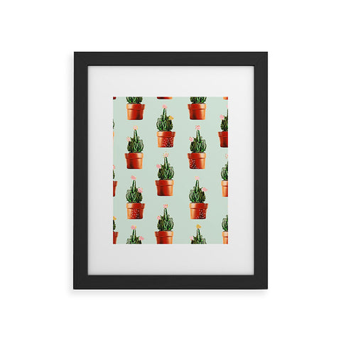 83 Oranges Cactus Pots Framed Art Print