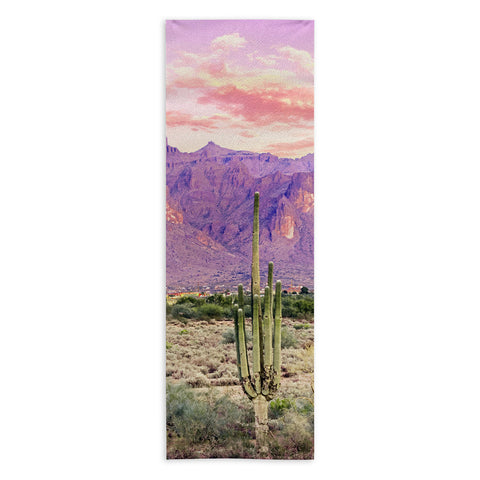 83 Oranges Cactus Sunset Yoga Towel