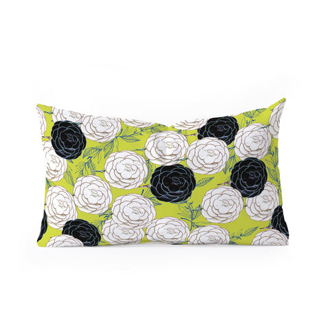 83 Oranges Carnations Oblong Throw Pillow