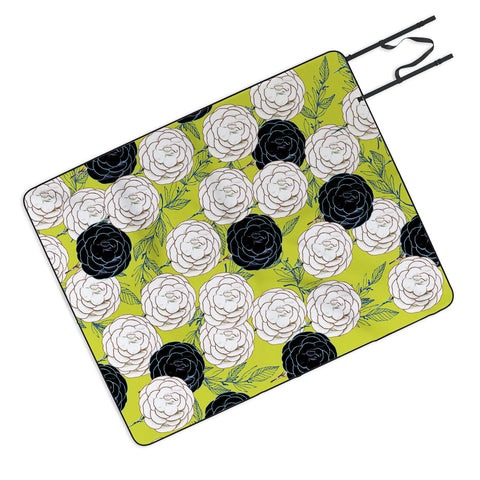 83 Oranges Carnations Picnic Blanket