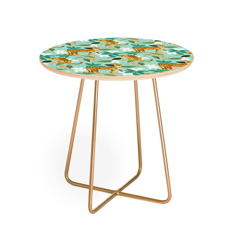 83 Oranges Cheetah Jungle Round Side Table