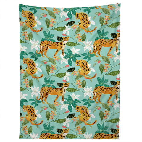 83 Oranges Cheetah Jungle Tapestry