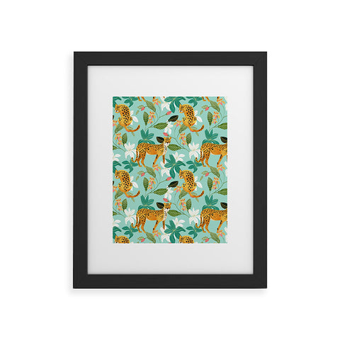 83 Oranges Cheetah Jungle Framed Art Print