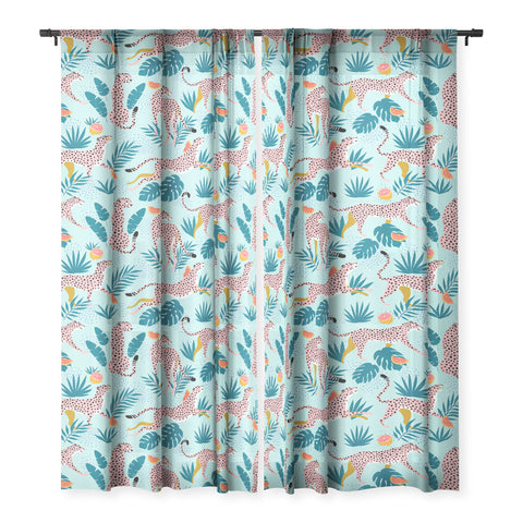 83 Oranges Cheetahs In Grapefruit Grove Sheer Non Repeat