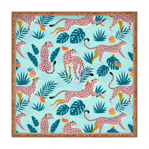 83 Oranges Cheetahs In Grapefruit Grove Square Tray