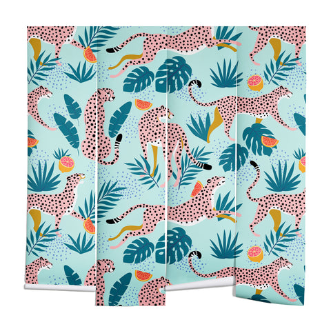 83 Oranges Cheetahs In Grapefruit Grove Wall Mural