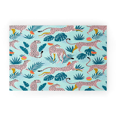 83 Oranges Cheetahs In Grapefruit Grove Welcome Mat