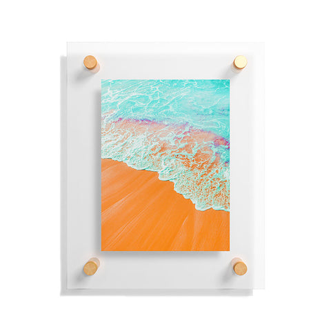 83 Oranges Coral Shore Floating Acrylic Print
